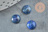 Cabochon rond bleu lapis lazulis naturel 8mm, x1 (G0394)