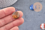 Cabochon rond dôme pierre naturelle 18mm, x1 (G10834)