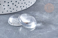 Cabochon rond en Plexiglas transparent 22m, x1 (G8198)