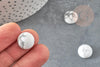 Cabochon rond howlite blanche naturelle 14mm, x1 (G2823)