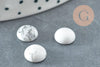 Cabochon rond howlite naturel blanc 8mm, x1 G4809