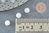 Cabochon rond jade blanc 6mm, x1 (G2885)
