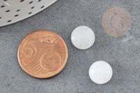 Cabochon rond jade blanc, cabochon rond, jade naturel,pierre naturelle,jade blanc, 10mm, x1 (G1642)