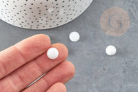 Cabochon rond jade blanc, cabochon rond, jade naturel,pierre naturelle,jade blanc, 10mm, x1 (G1642)