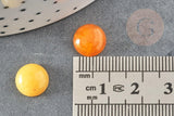 Cabochon rond jade jaune, cabochon rond, jade naturelle,cabochon pierre,10mm, x1 G1024