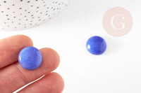 Cabochon rond jade naturel bleu roi 16mm, x1 (G2430)