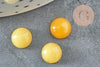 Cabochon rond jade naturel jaune 8mm, x1 (G0454)