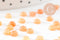 Cabochon rond jade naturel orange 4mm, x1 (G9954)