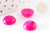 Cabochon rond jade naturel rose fuchsia 12mm, x1 (G9362)
