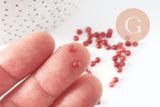 Cabochon rond jade naturel rouge 4mm, x1 (G9951)