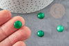 Cabochon rond jade naturel vert 10mm, x1 (G1670)