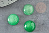 Cabochon rond jade naturel vert 12mm, x1 (G2632)