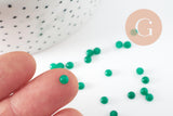 Cabochon rond jade naturel vert 4mm, x1 (G9950)