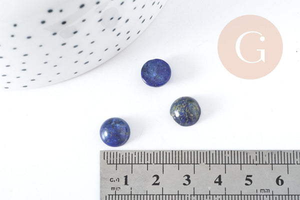 Cabochon rond lapis-lazuli naturel 10mm, x1 (G9102)