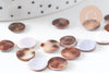 Cabochon rond nacre naturelle léopard 10mm, x10 (G5059)