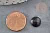 Cabochon rond obsidienne naturelle à facette 11mm, x1 (G2254)
