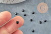 Cabochon rond obsidienne naturelle noire 4mm, x1 (G2912)