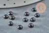 Cabochon rond obsidienne naturelle noire 4mm, x1 (G2912)