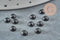 Cabochon rond obsidienne naturelle noire 4mm, x1 (G2912)