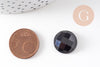 Cabochon rond obsidienne noire naturelle 16mm, x1 (G10815)