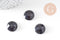 Cabochon rond obsidienne noire naturelle 16mm, x1 (G10815)