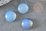 Cabochon rond opalite blanche 14mm, x1 (G2283)