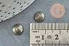 Cabochon rond pyrite grise naturelle 8mm, x1 (G0766)
