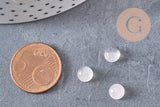 Cabochon rond quartz rose naturel 6mm, x1 (G4756)