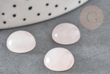 Cabochon rond quartz rose naturelle 12mm, x1 (G1777)