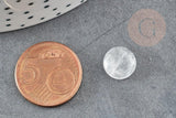 Cabochon rond quartz transparent naturel 10mm, x1 (G3936)