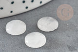 Cabochon rond quartz transparent naturel 10mm, x1 (G3936)