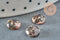 Cabochon rond rhodochrosite naturelle facettes 8mm, x1 (G5924)