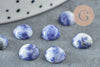 Cabochon rond sodalite naturelle bleue 8mm, x1 (G0423)