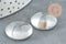Cabochon rond verre transparent 22mm, x5 (G5372)
