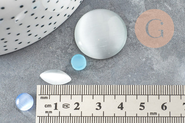 Cabochon verre multicolore couleurs et formes mélangées , x10 (G2251)