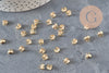 Cache-noeud chaine boule acier 304 doré avec trou 6mm, x10 (G7318)-Cache-noeuds-Gingerlily Perles