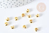 Cache perles à écraser en laiton doré lisse 4mm, x20(1.7 g) (G5982)