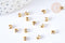 Caches perles à écraser acier 304 doré 2x3mm, x5 (G7320)