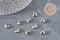 Caches perles à écraser acier 304 platine 8x7mm, x20 (G11177)