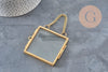 Cadre photo à accrocher verre métal doré rectangle 60cm, x1 (G11295)