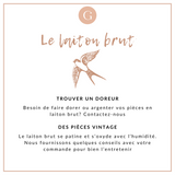Calottes fleur laiton brut 11mm, x10 (G10827)