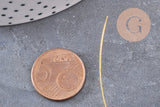 Cercle fil de cuivre doré 0.6mm, x1 cercle (G2405)