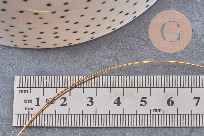 Cercle fil de cuivre doré 0.6mm, x1 cercle (G2405)