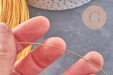 Cercle fil de cuivre doré 0.6mm, x1 cercle (G2405)