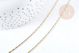 Collier Chaine Serpentine complète avec fermoir acier 304 inoxydable doré 1mm/50cm, x1 (G8781)