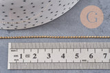 Chaine acier boule 1.4mm dorée 14k, x1 mètre (G1562)