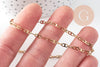 Chaine acier inoxydable doré IP 14k marine 2.8mm, x1 mètre (G1690)