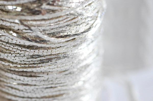 Chaine argentée serpent argentée 1.5 mm, x 5Mètres (G0734)