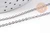 Chaine avec fermoir platine forçat 1.6mm/70cm, x1 (G4782)