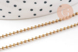 Chaine boule facettée laiton brut 1.5mm, x5mètres (G1638)